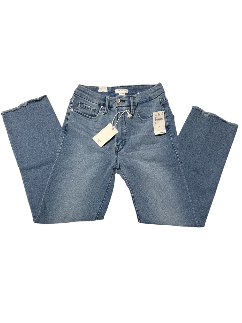 Good American- Good Legs Straight High rise straight fit in Blue